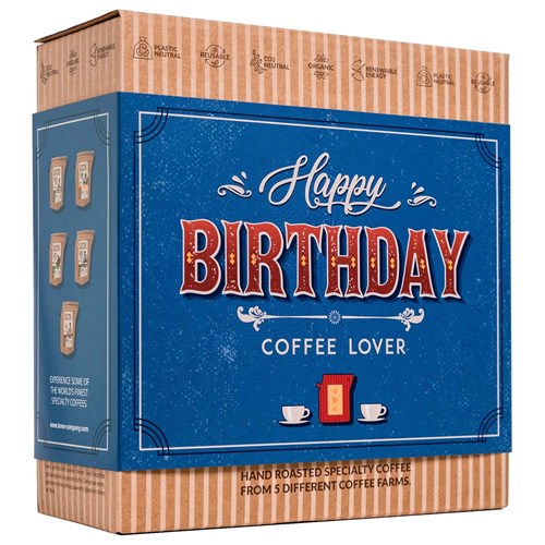 Happy Birthday Specialty Coffee Gift Box of 7 - Next Day Delivery
